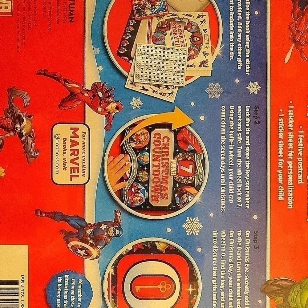 New Marvel 7 Days Until Christmas Countdown Tin